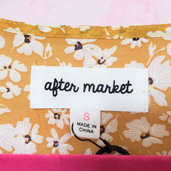 After Market Yellow & White Floral Kimono Size S - Picture 7 of 8